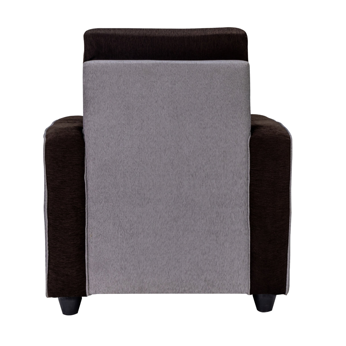 Luxor Pro Elegant Fabric Sofa 1 Seater - Brown and Grey