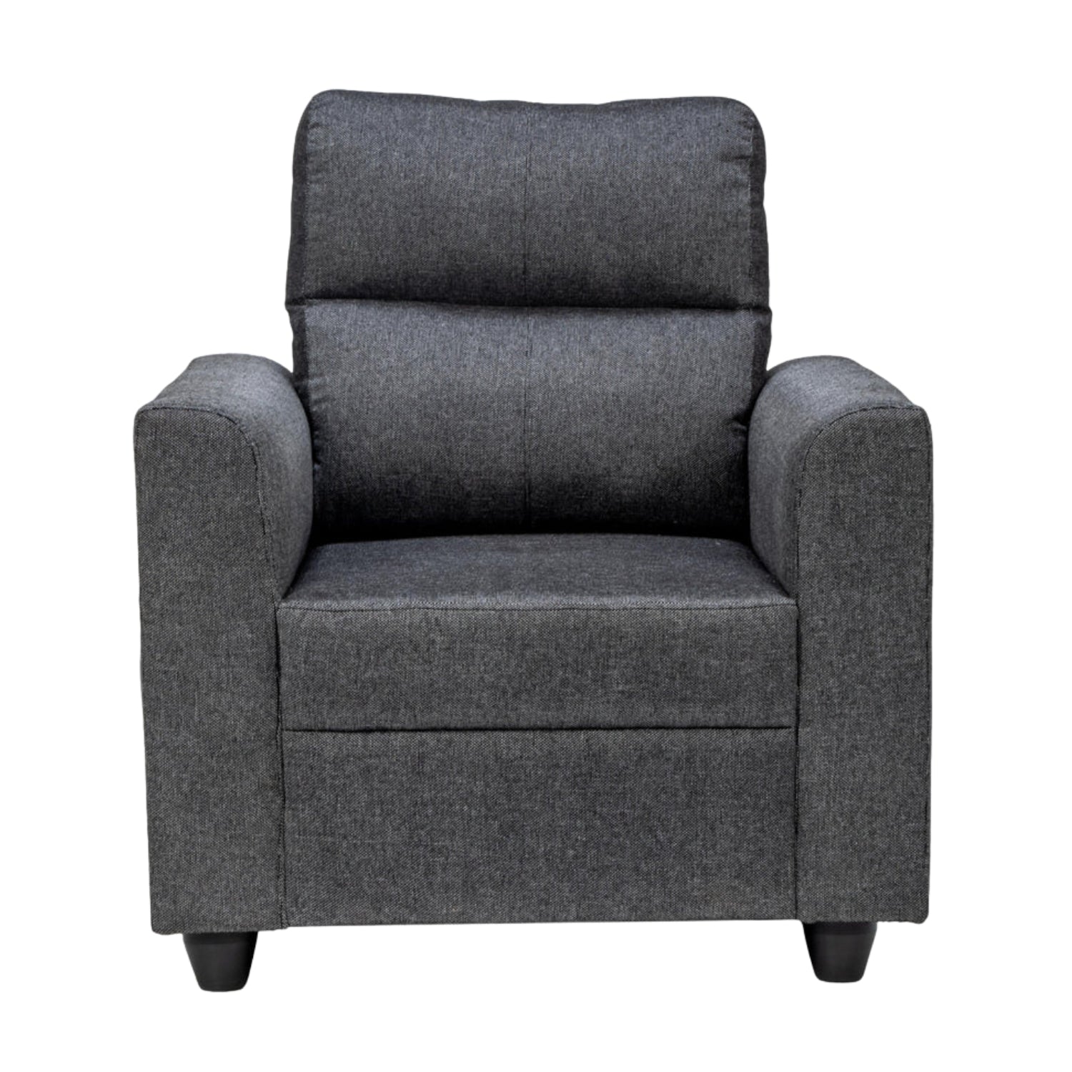 Lyon Classic Pro Comfort Fabric Sofa 1 Seater - Dark Grey