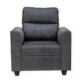 Lyon Classic Pro Comfort Fabric Sofa 1 Seater - Dark Grey