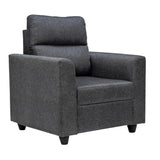 Lyon Classic Pro Comfort Fabric Sofa 1 Seater - Dark Grey