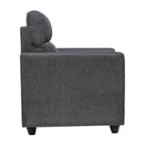 Lyon Classic Pro Comfort Fabric Sofa 1 Seater - Dark Grey
