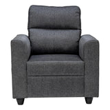 Lyon Pro Classic Comfort Fabric Sofa Set (3+1+1 Seater) - Dark Grey
