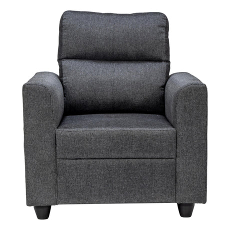 Lyon Pro Classic Comfort Fabric Sofa Set (3+1+1 Seater) - Dark Grey