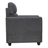 Lyon Pro Classic Comfort Fabric Sofa Set (3+1+1 Seater) - Dark Grey
