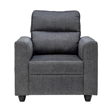 Lyon Classic Comfort Fabric Sofa 1-Seater - Dark Grey_2
