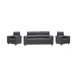 Lyon Classic Comfort Fabric Sofa Set (3+1+1-Seater) - Dark Grey_1