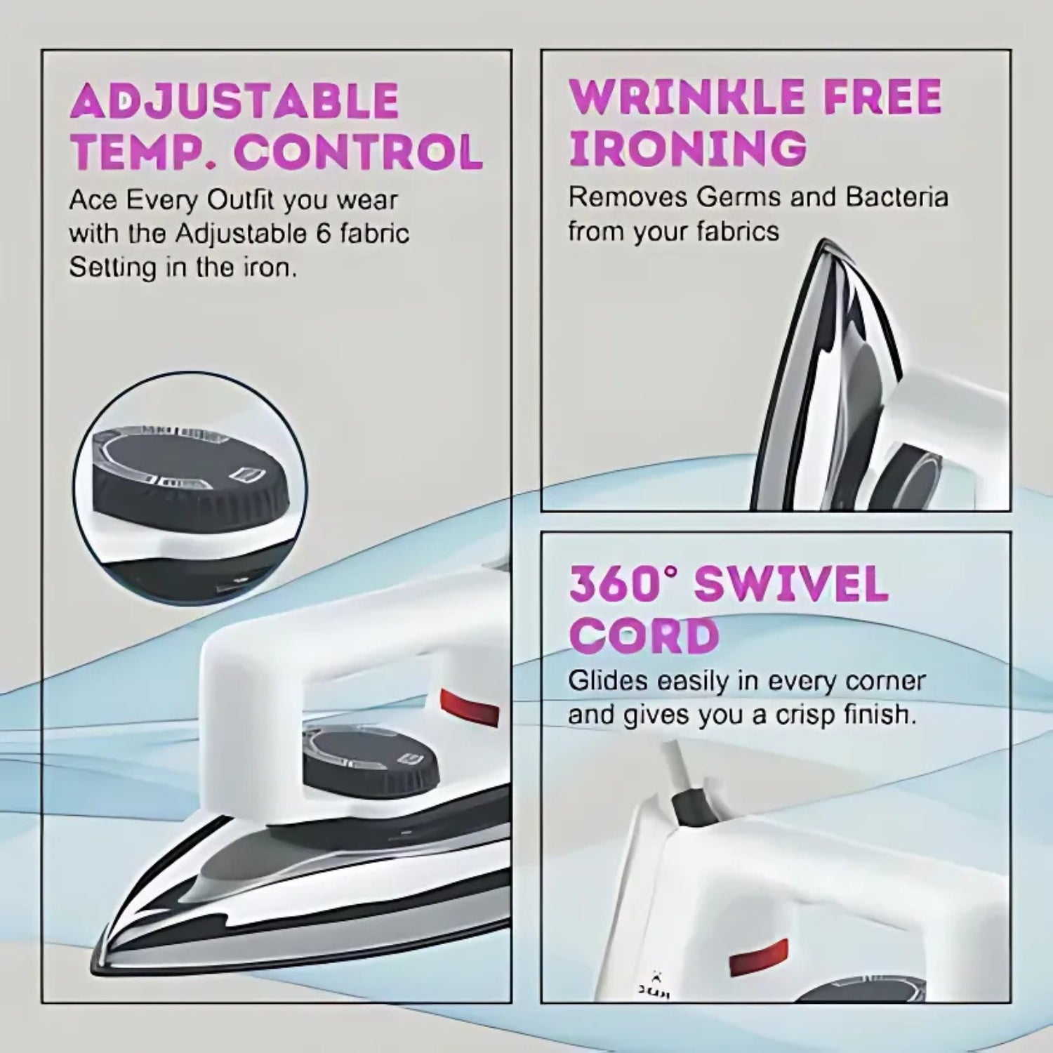 MARK - DRY IRON UNO  750 W - White_3