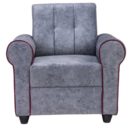 Madrid Pro Deluxe Rolled Arm Fabric Sofa Set (3+1+1 Seater) - Light Grey