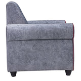 Madrid Pro Deluxe Rolled Arm Fabric Sofa Set (3+1+1 Seater) - Light Grey