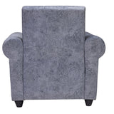 Madrid Pro Deluxe Rolled Arm Fabric Sofa Set (3+1+1 Seater) - Light Grey