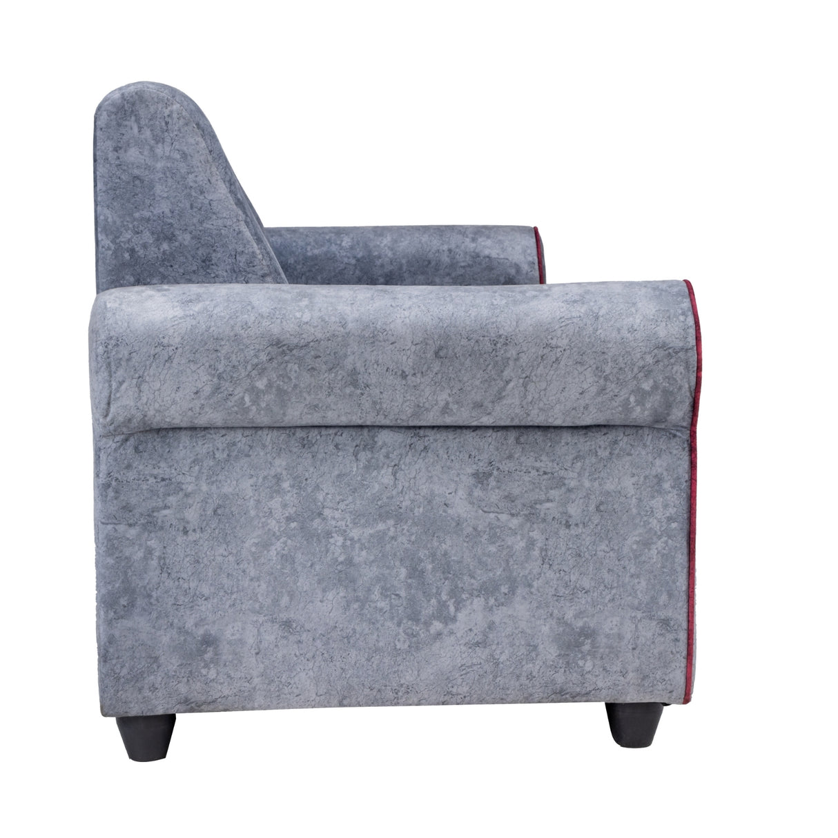 Madrid Pro Deluxe Rolled Arm Fabric Sofa 3 Seater - Light Grey
