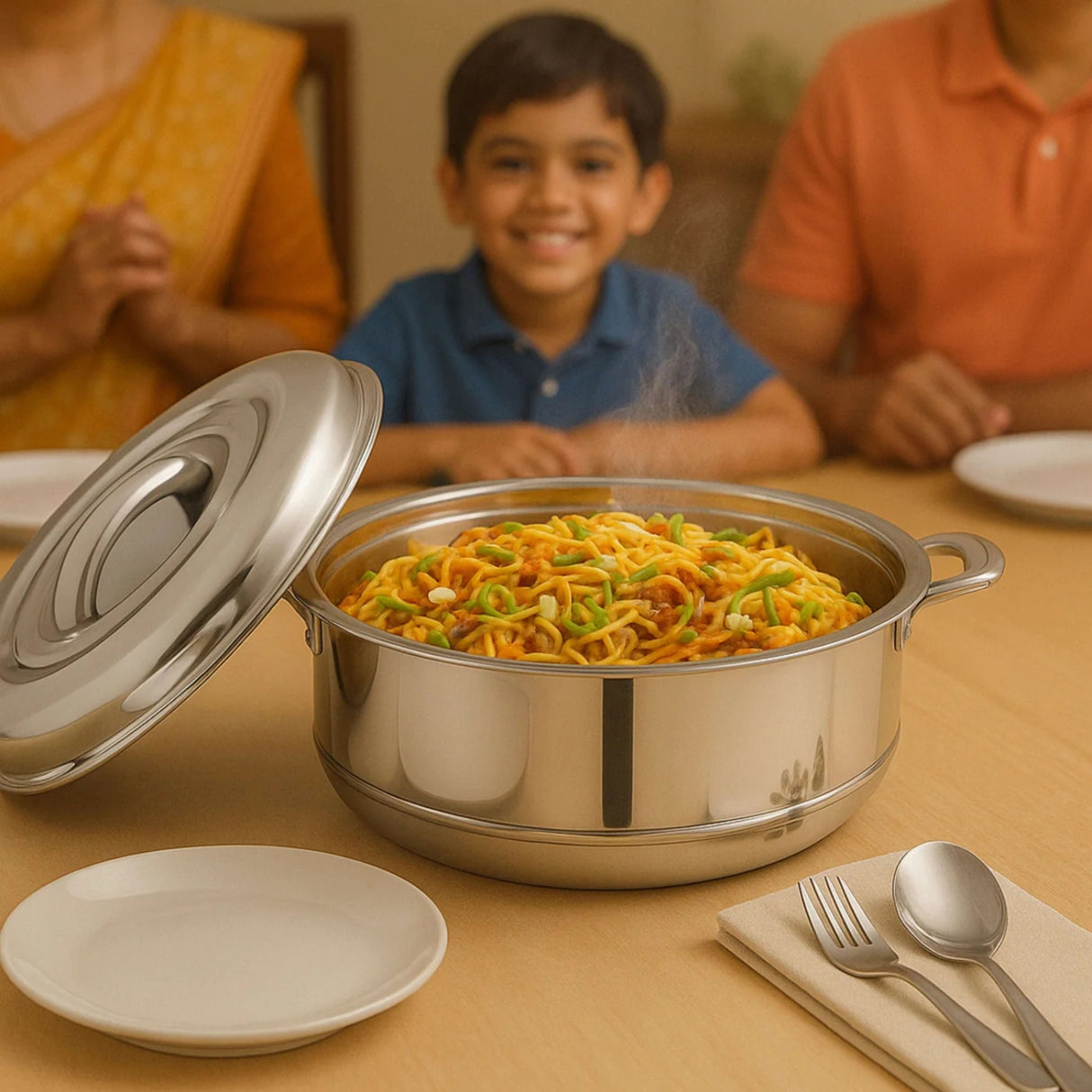 Mahaa Aspen SS Insulated Casserole with Lid 1500 ml_