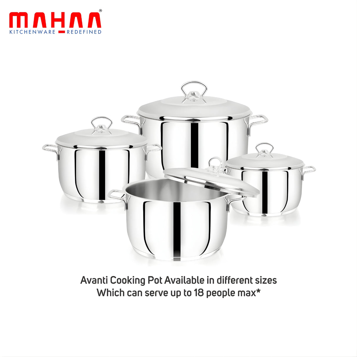 Mahaa Avanti Stainless Steel Cook and Serve Biryani Pot with Lid 16 cm \ 2 L_14