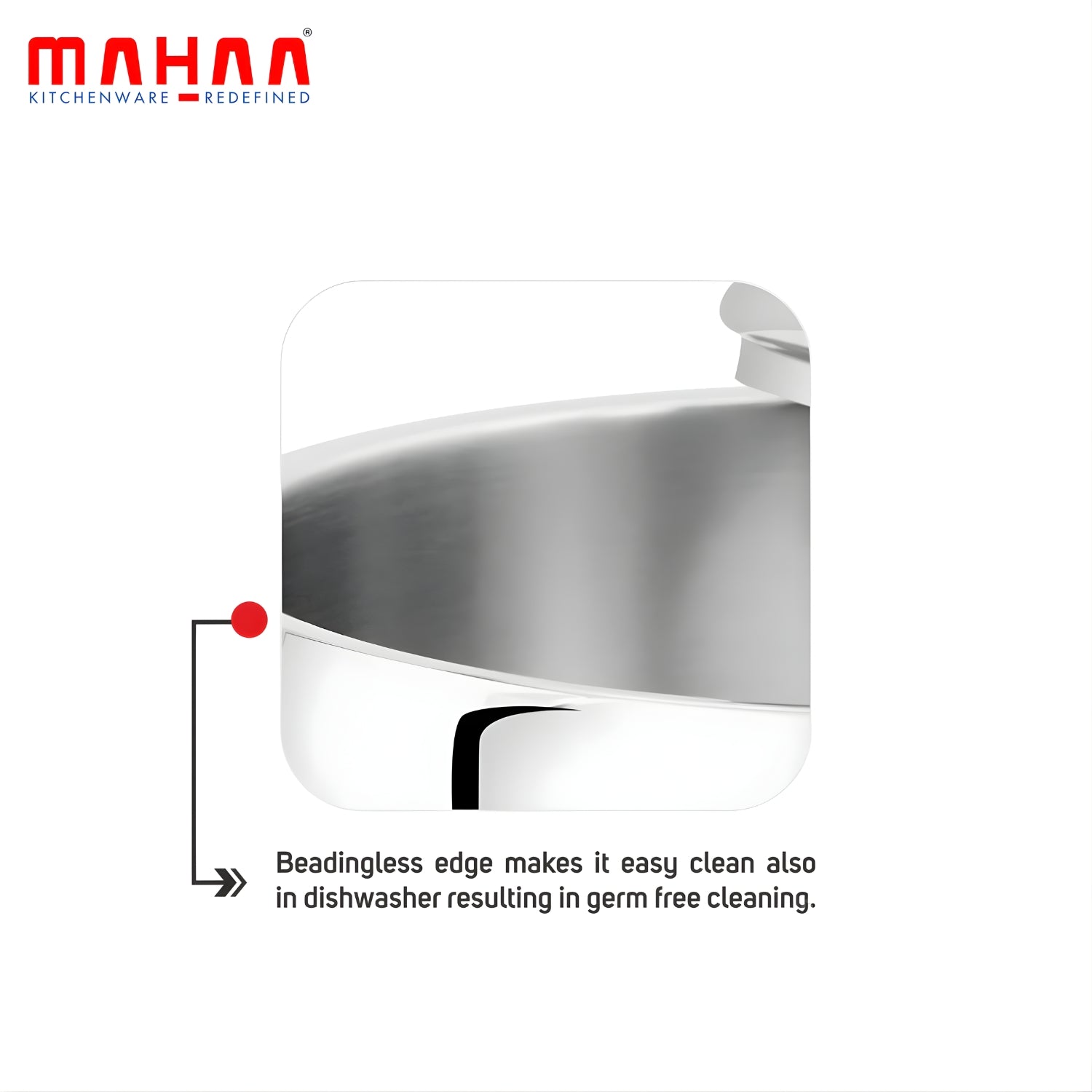 Mahaa Avanti Stainless Steel Cook and Serve Biryani Pot with Lid 16 cm \ 2 L_5