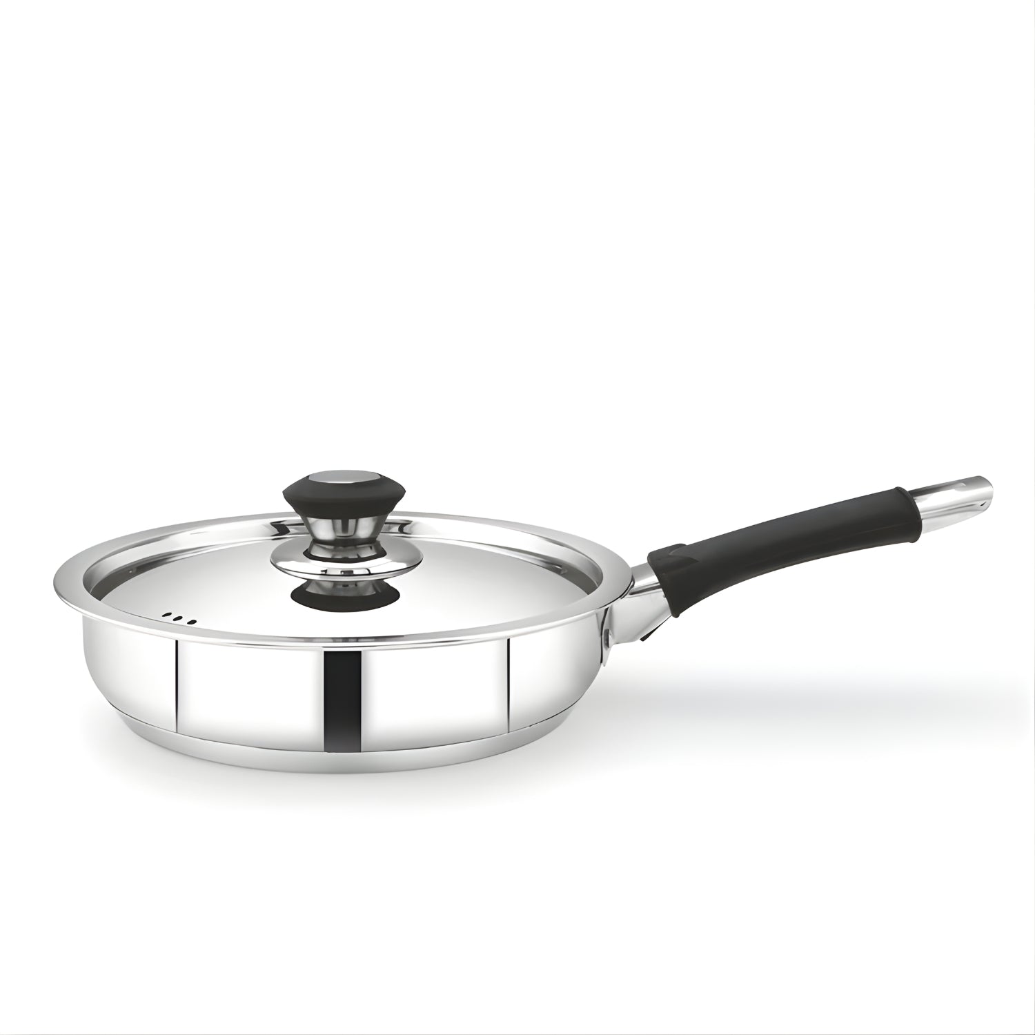 Mahaa Chroma Stainless Steel Fry Pan with Lid 20 cm \ 1.5 L_1