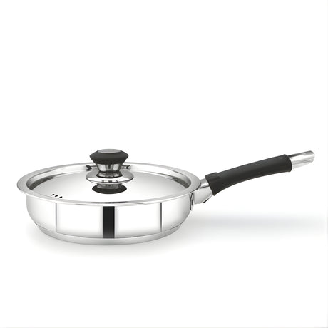 Mahaa Chroma Stainless Steel Fry Pan with Lid 20 cm \ 1.5 L_1