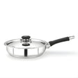 Mahaa Chroma Stainless Steel Fry Pan with Lid 22 cm \ 2 L_1