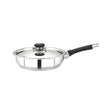 Mahaa Chroma Stainless Steel Fry Pan with Lid 22 cm \ 2 L_Front View