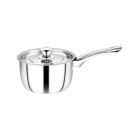 Mahaa Classic Stainless Steel Sauce Pan with Lid 20 cm \ 3.6 L_Front View