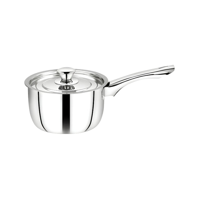 Mahaa Classic Stainless Steel Sauce Pan with Lid 20 cm \ 3.6 L_Front View