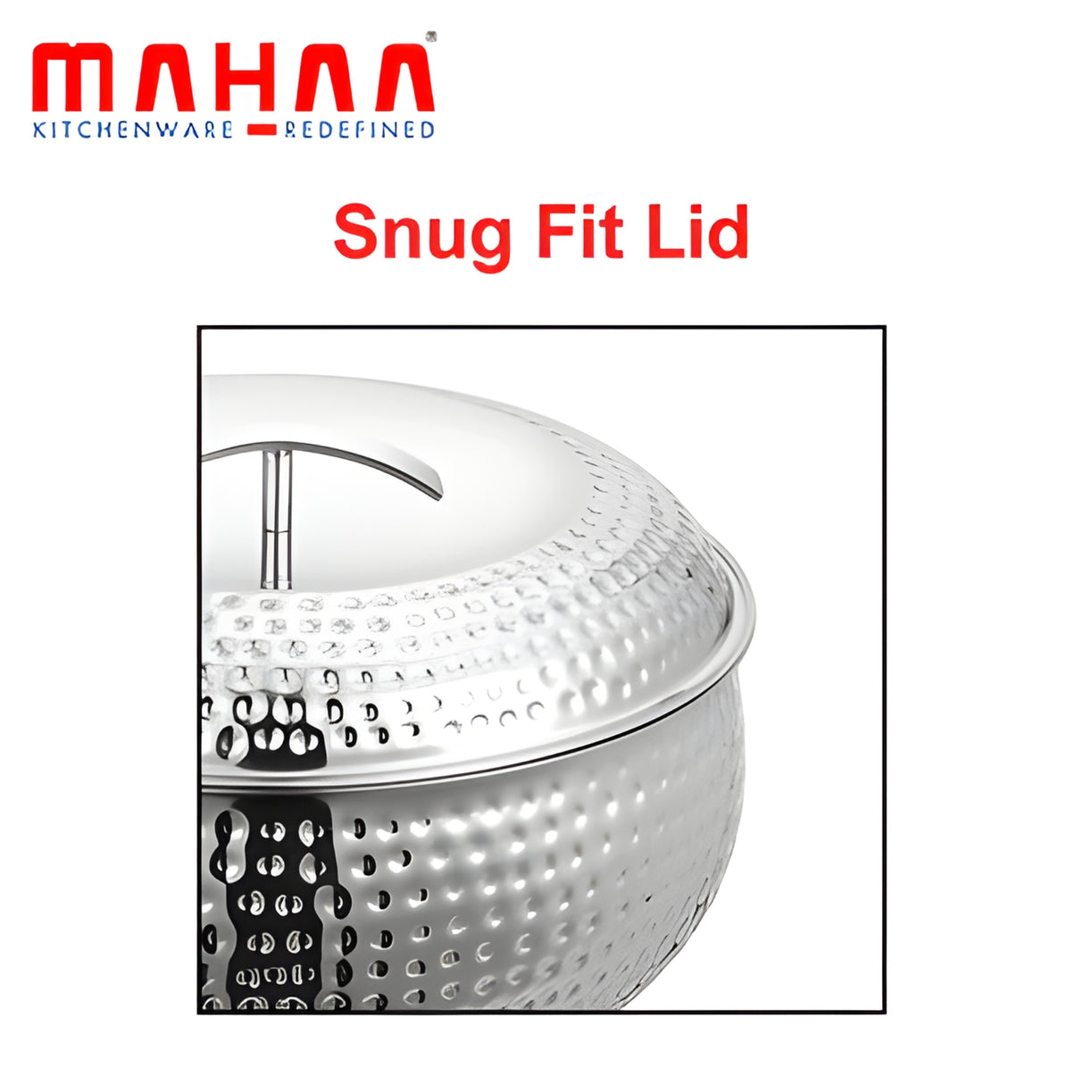 Mahaa Curve Hammered Premium Double Wall Insulated SS Casserole with Lid 2000 ml_5