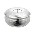 Mahaa Curve Hammered Premium Double Wall Insulated SS Casserole with Lid 2000 ml_Front View