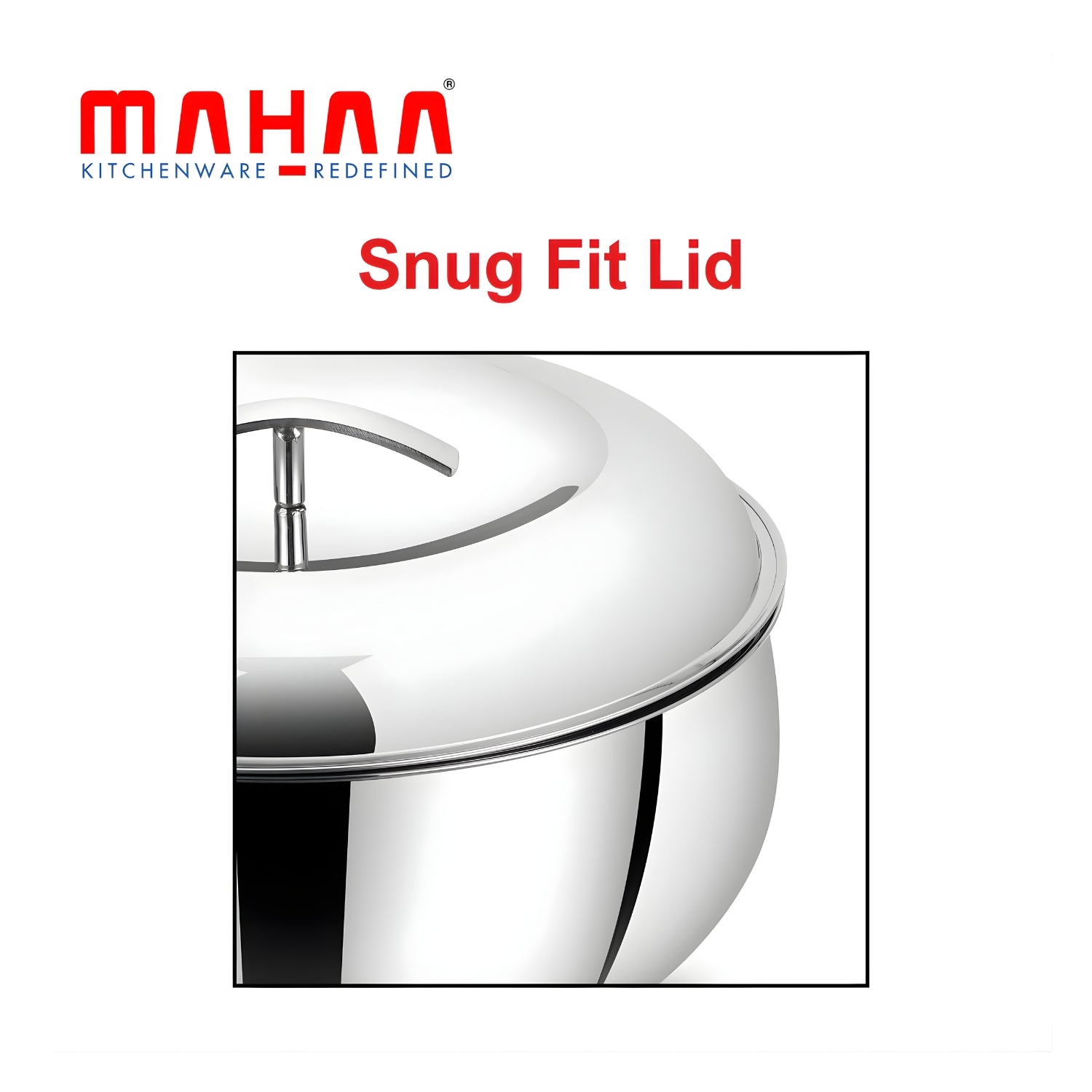 Mahaa Curve Plain Premium Double Wall Insulated SS Casserole with Lid 2000 ml_4