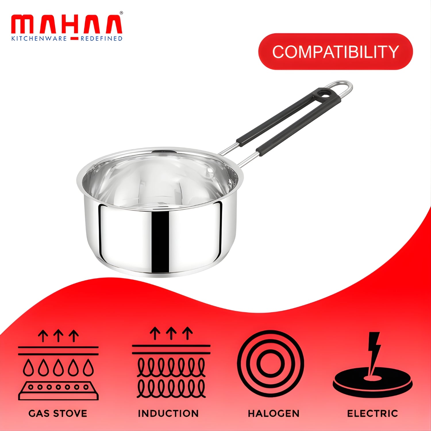 Mahaa Utena Stainless Steel Sauce Pan 20 cm_7