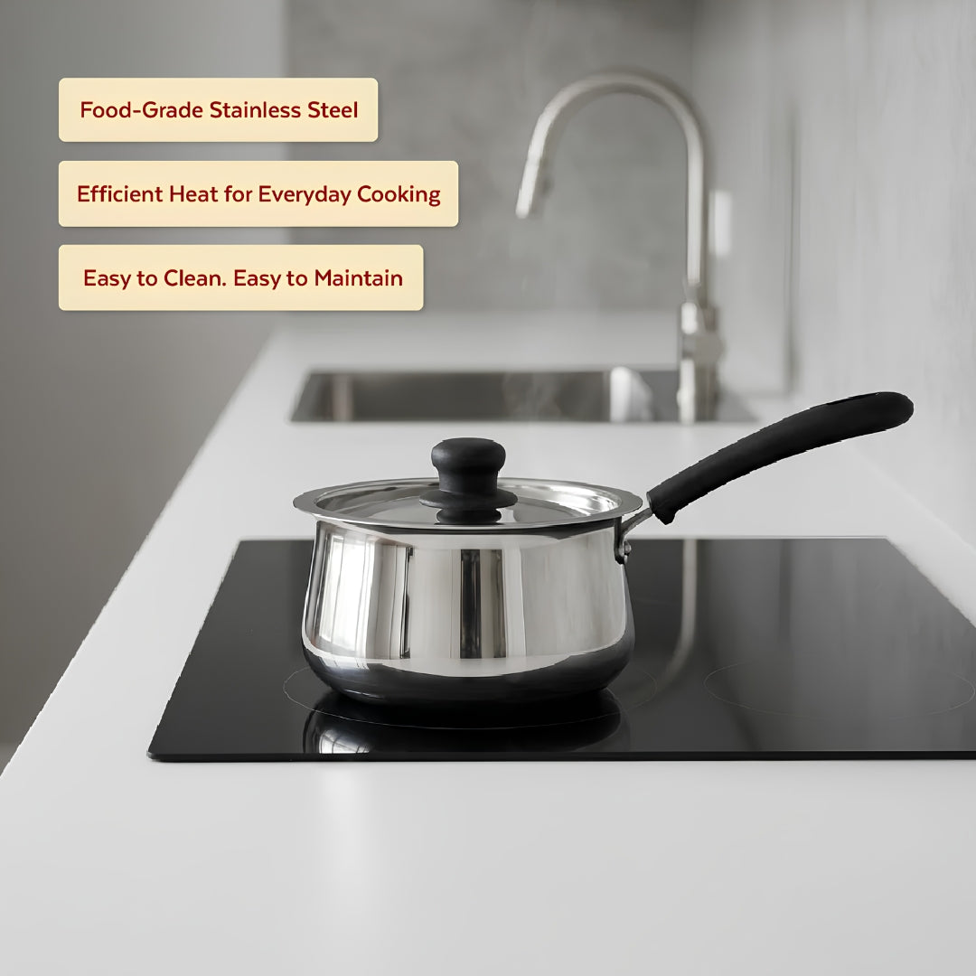 Mahaa Wave Stainless Steel Sauce Pan with Lid 12 cm _ 1.24 L_Features6
