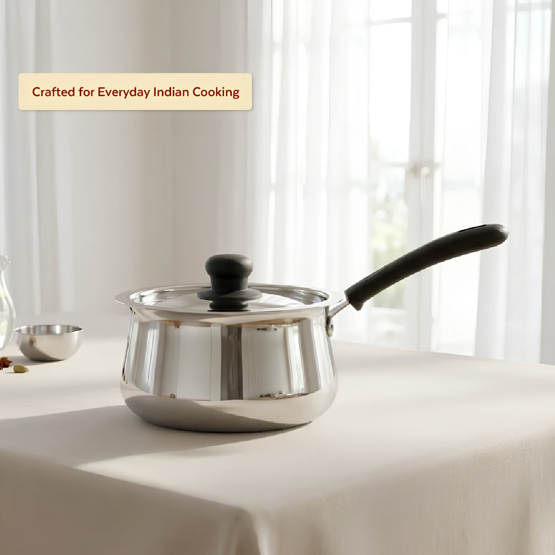Mahaa Wave Stainless Steel Sauce Pan with Lid 14 cm _ 1.6 L_Features7