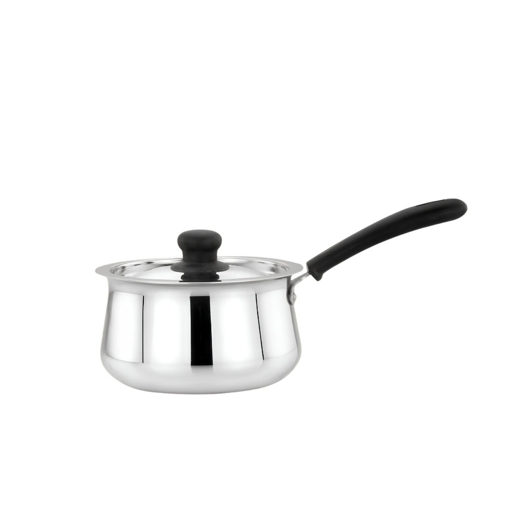 Mahaa Wave Stainless Steel Sauce Pan with Lid 14 cm _ 1.6 L_Front View