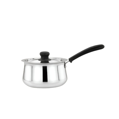 Mahaa Wave Stainless Steel Sauce Pan with Lid 14 cm _ 1.6 L_Front View
