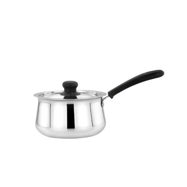 Mahaa Wave Stainless Steel Sauce Pan with Lid 14 cm _ 1.6 L_Front View