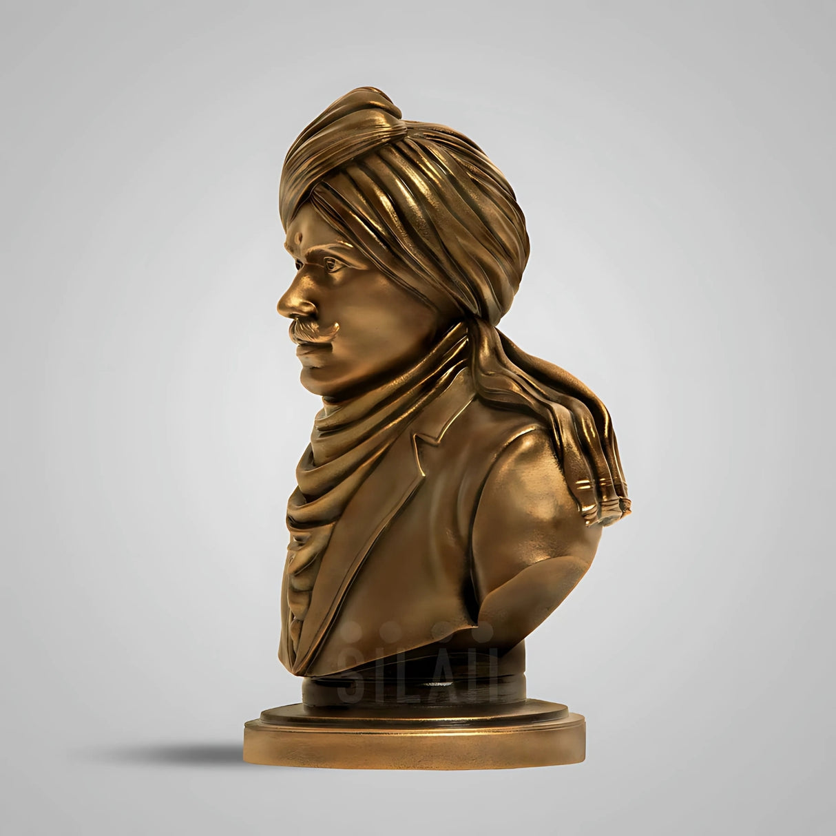 Mahakavi Bharathiyar 8 In Sculpture - Antique Bronze