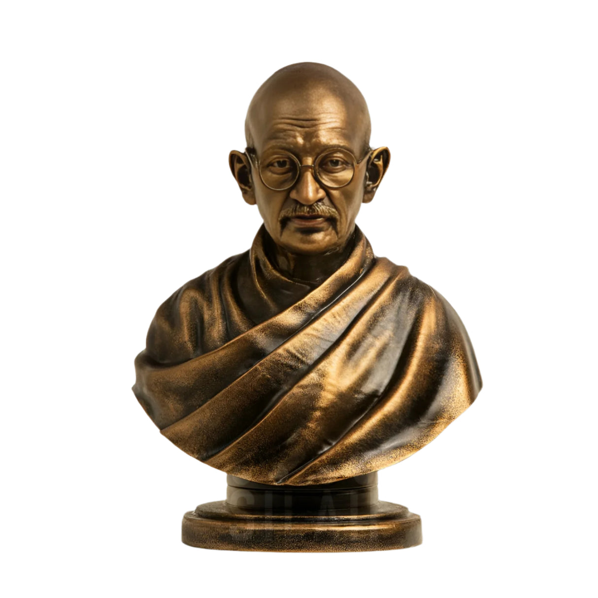 Mahatma Gandhi Bust 8 In Sculpture - Antique Bronze