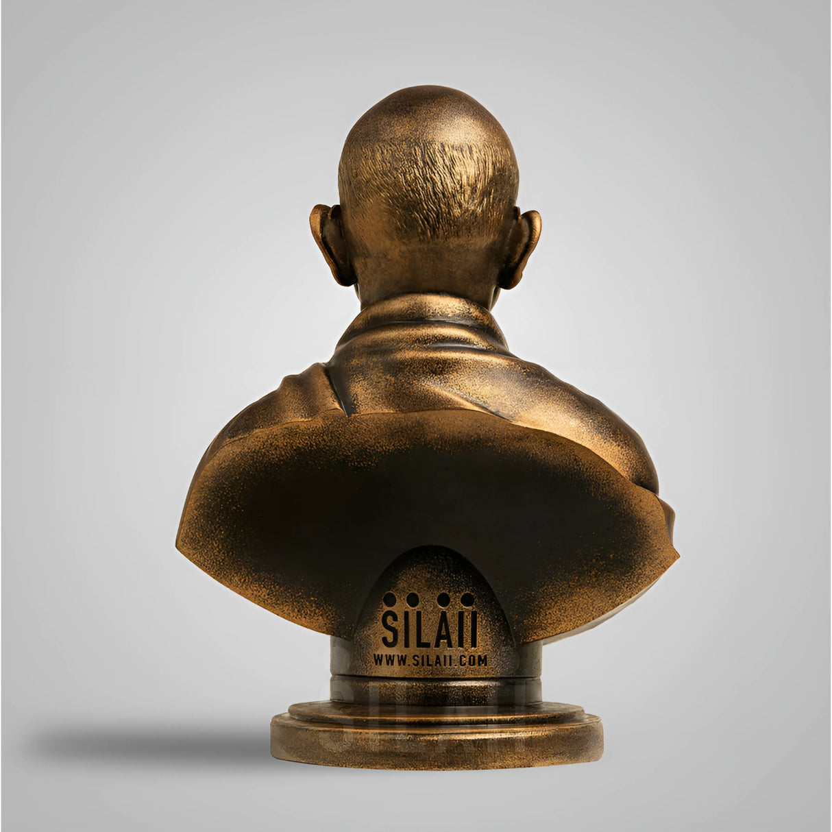 Mahatma Gandhi Bust 8 In Sculpture - Antique Bronze