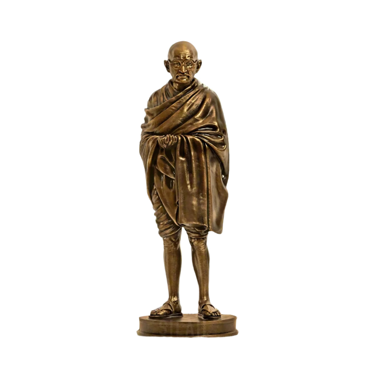 Mahatma Gandhi Full Figure 1 Feet Sculpture - Antique Bronze