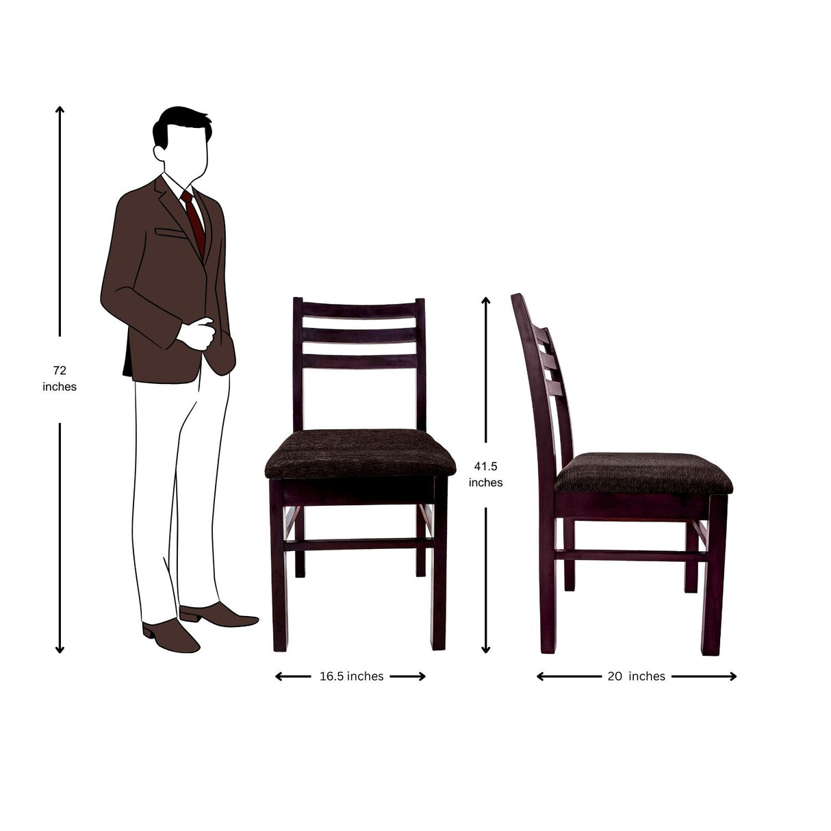Malin Pro Rustic Dining Chair - Teak Finish