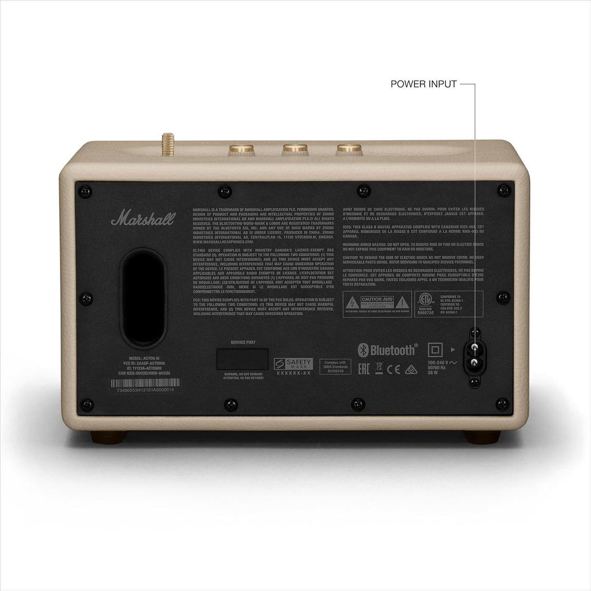 Marshall Action III Bluetooth Speaker 30W - Cream_4