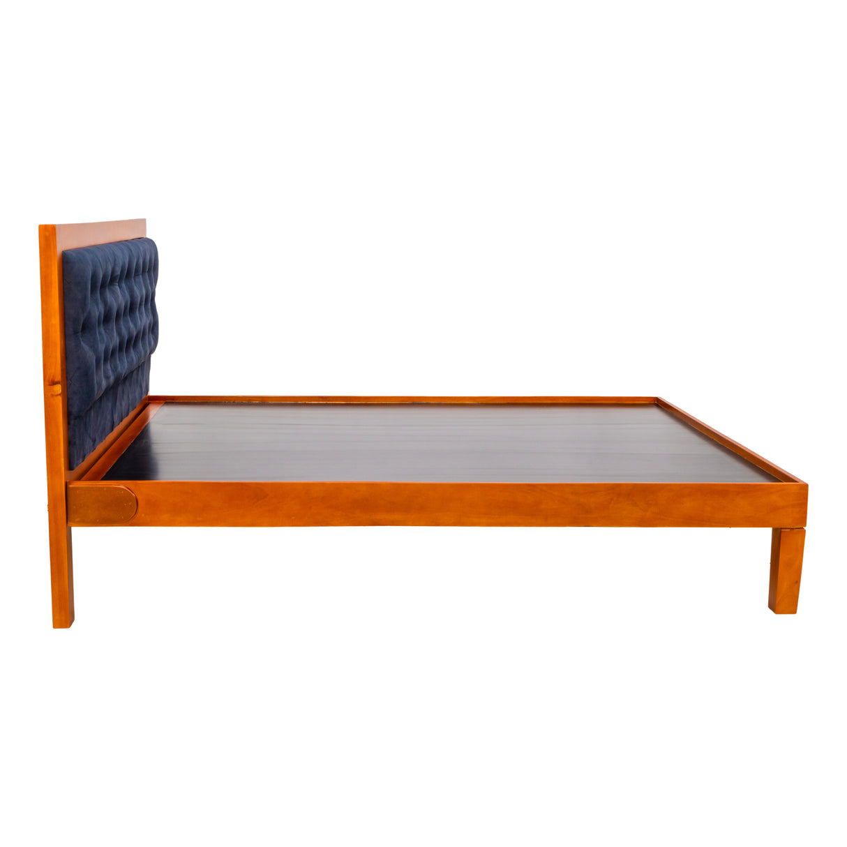 Melbourne Pro Sophisticated Wooden Bed Queen Size - Teak Finish