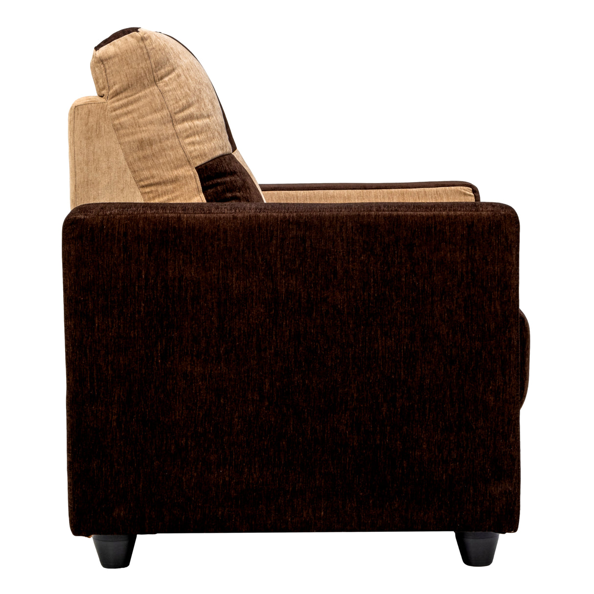 Metz Pro Comfort Fabric Sofa 1 Seater - Brown and Sandal
