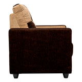 Metz Pro Comfort Fabric Sofa 1 Seater - Brown and Sandal