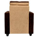 Metz Pro Comfort Fabric Sofa 1 Seater - Brown and Sandal