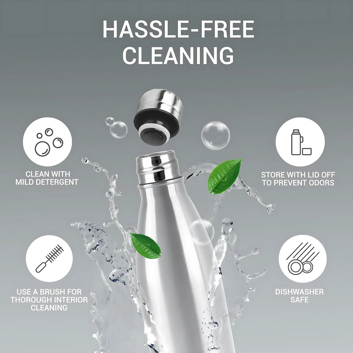 Milton Thermosteel Duo 500ml Bottle - Silver