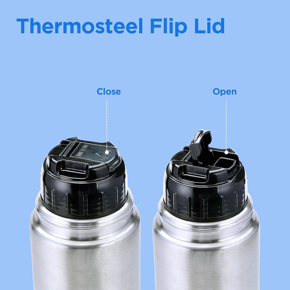 Milton Flip Lid Thermosteel Flask 750 ml - Silver