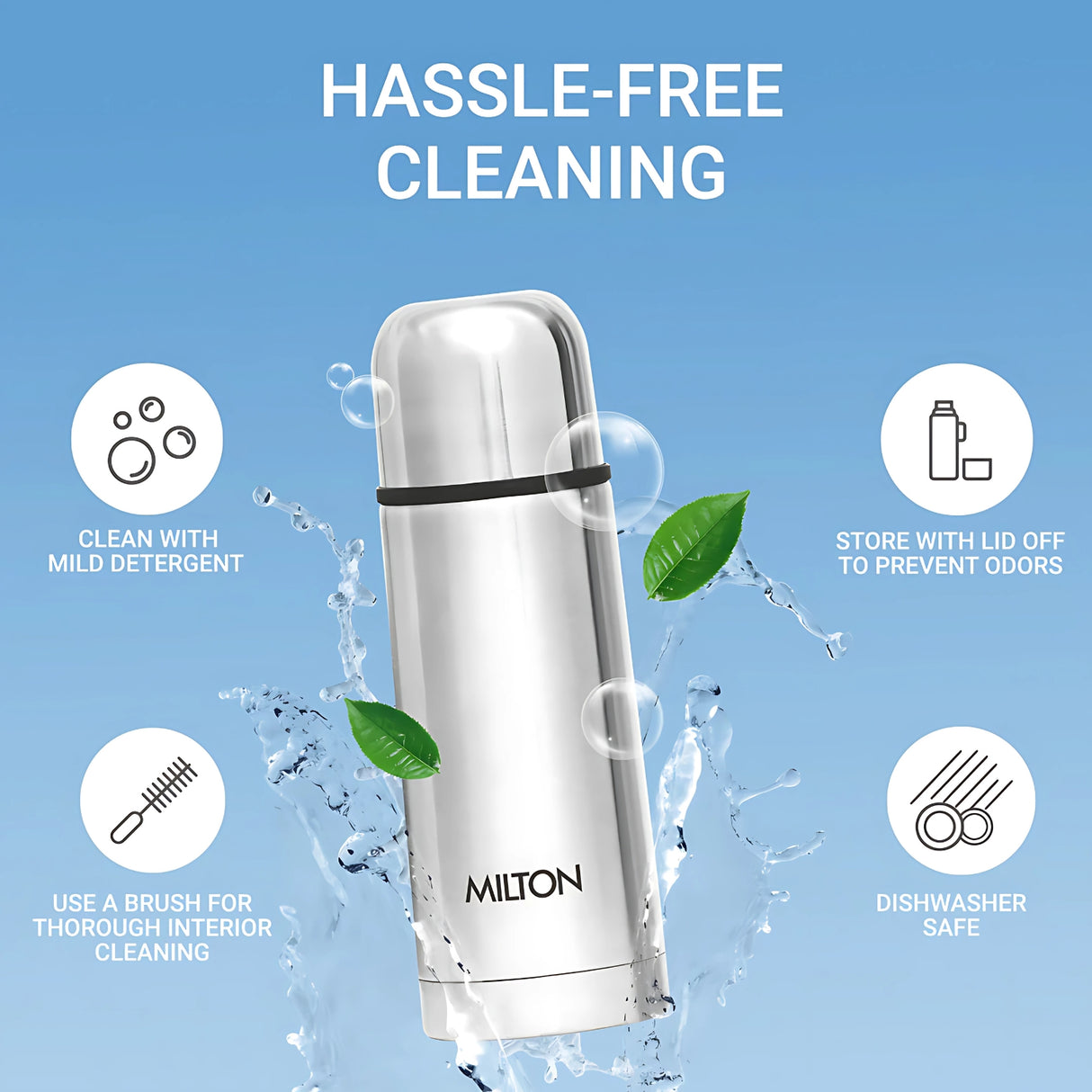 Milton Flip Lid Thermosteel Flask 750 ml - Silver