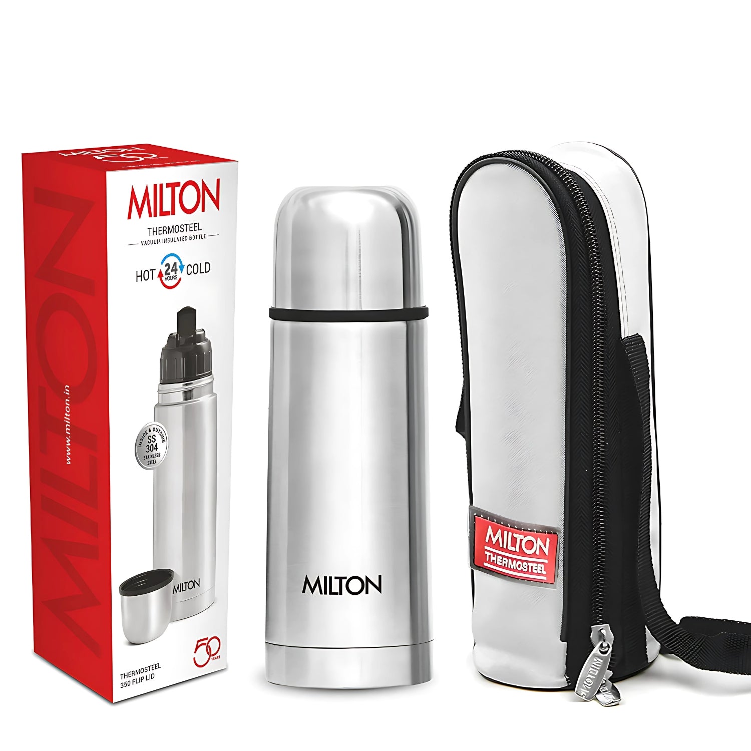 Milton Flip Lid Thermosteel Flask 500 ml - Silver_2