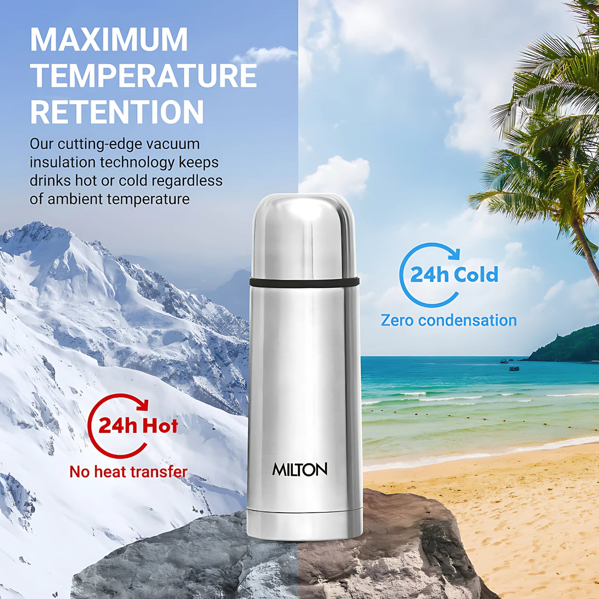 Milton Flip Lid Thermosteel Flask 750 ml - Silver_14