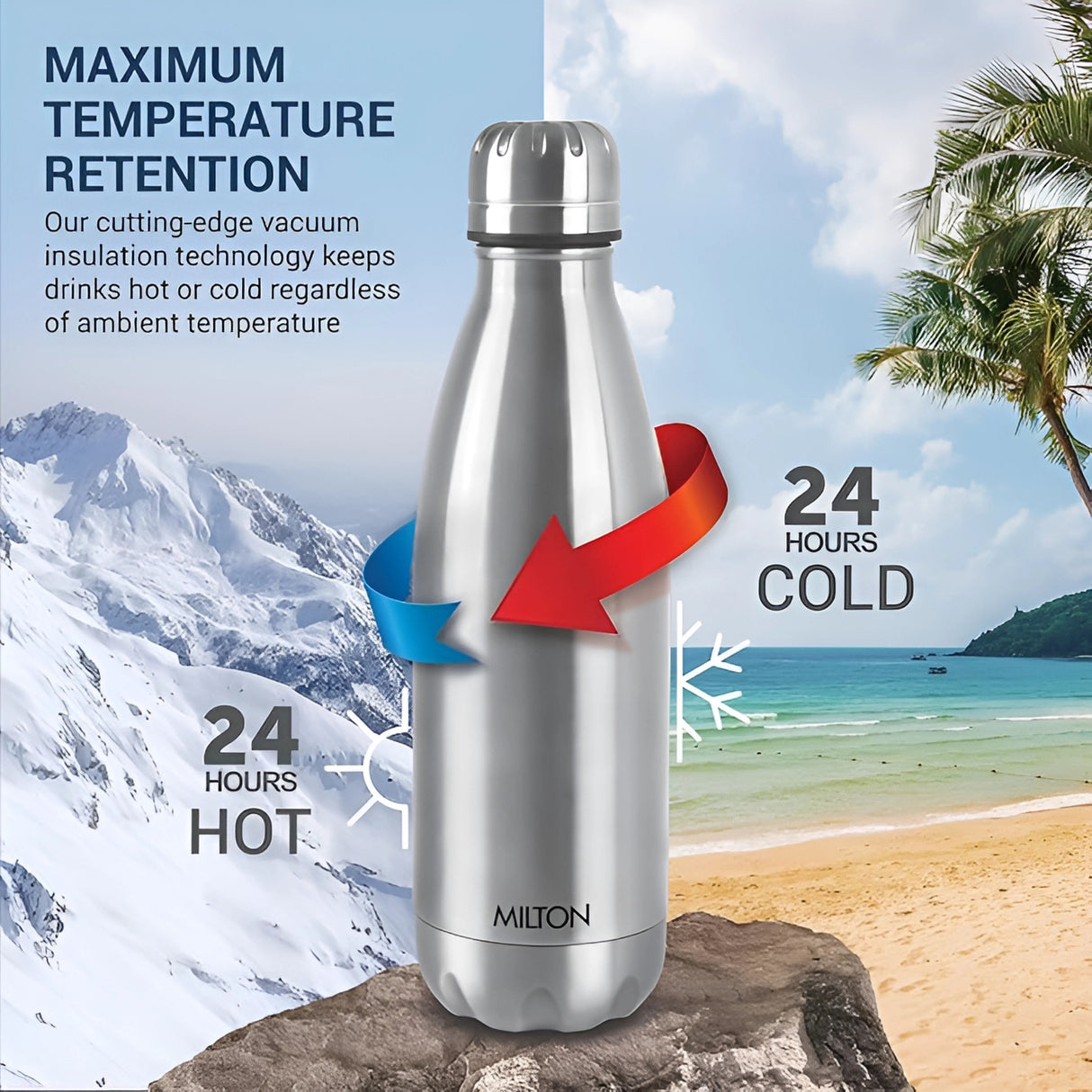 Milton Thermosteel Duo Bottle 500 ml - Silver_4