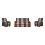Mini Renu Fabric Sofa Set (3+1+1-Seater) - Brown